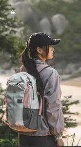 Outdoor waterproof hiking backpack with side mesh pockets and adjustable side straps