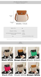 Detailed dimensions and color options for this PU leather crossbody bag