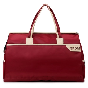 Oxford Cloth Duffel Bag Large Capacity Water Resistant Travel Handbag Sporty Trendy Weekend Bag For Women And Men