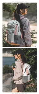 Detailed view of large outdoor backpack with LRD Sports Club logo and side mesh pockets