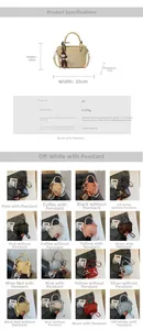 Detailed size chart of vintage oil wax leather bucket bag with 20x14x7cm dimensions
