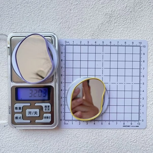Detailed view showing the 32.03g weight and 5.5cm diameter of the magnetic mirror phone stand