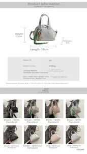 Guide des tailles montrant 18x13x8cm et matériau PU pour le mini sac bowling