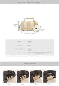 Detailed size specifications and material close-up of the woven straw beach handbag