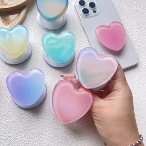 Magnetic gradient resin heart phone socket mount for Magsafe in pastel colors