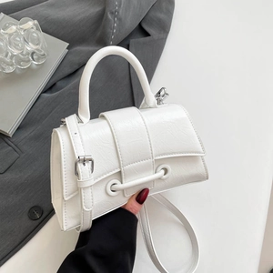 Women Hourglass Handbag Crinkle PU Leather Top Handle Crossbody Bag Commute Shoulder Bag Retro Glossy Flap Purse Modern