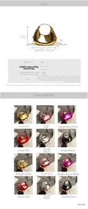Size guide for shiny PU crescent bags showing dimensions for small and large models