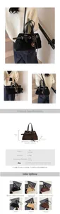 Macro detail of matte PU leather texture and adjustable belt buckle on large tote bag