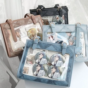 Japanese style Ita bag with transparent window for display in four various colors