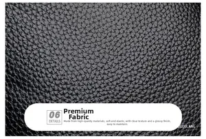 Primo piano della trama in pelle cerata nera a grana di litchi della borsa a tracolla