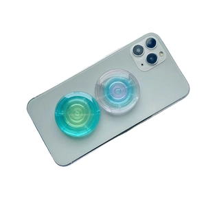Universal transparent gradient cartoon sunset phone grip stand with retractable airbag
