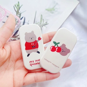 Cartoon Quokka folding phone stand with cherry design for desks and tablets