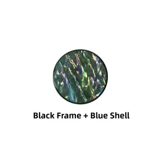 Macro detail of natural abalone shell texture on a foldable round phone socket mount