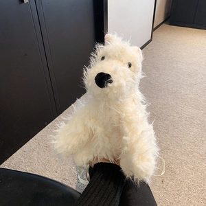 Borsa Tracolla Peluche Cane Simpatico Animale Novità Borsa Spalla Bianco Pelliccia Sintetica Kawaii Per Donne Ragazze