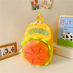 Sac À Dos Enfants Nylon Léger Design Hamburger 3D Cartable Tout-Petit Dessin Animé Maternelle Garçons Filles