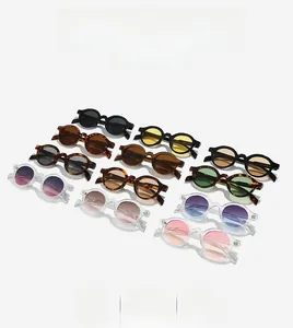 Detailed collection of retro oval sunglasses in twelve assorted frame colors and tints