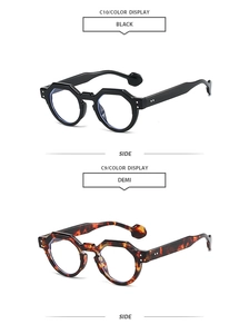 Side view detail of black and demi chunky geometric polygon sunglasses frames