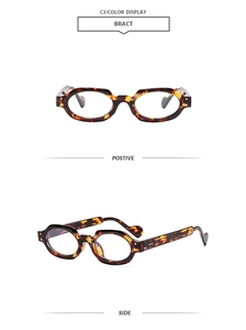 Detailed views of vintage tortoiseshell square glasses frames with silver rivet accents