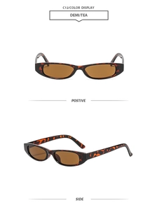Vues détaillées de lunettes de soleil ovales rétro écaillées avec verres teintés thé