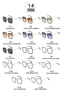 Sélection de 14 lunettes de soleil carrées oversize avec montures écaillées et branches dorées