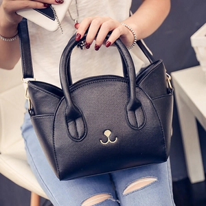 Cat Ear Handbag PU Leather Crossbody Shoulder Bag Cute Wing Bag For Women Small Tote With Embroidery Decorative