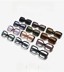 Detailed array of square rivet sunglasses in multiple colors and vintage styles