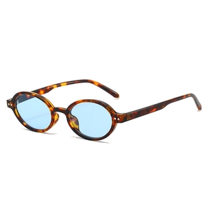 Occhiali Da Sole Ovali Vintage Protezione UV400 Montura PC Retro Montatura Piccola Per Uomini Donne Moda Tendenza