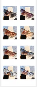 Grille détaillée présentant des lunettes de soleil œil-de-chat de différentes couleurs