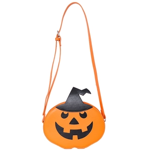 Chic pumpkin crossbody bag with black wizard hat lid and adjustable strap for Halloween