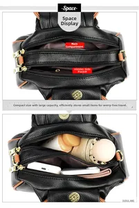 Macro view of multi-compartment interior storage for umbrella, phone, and wallet