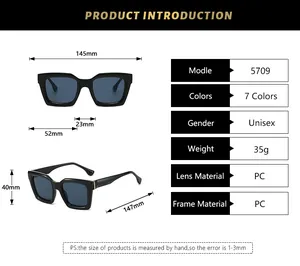 Detailed size chart and specifications for polygon sunglasses with 145mm frame width