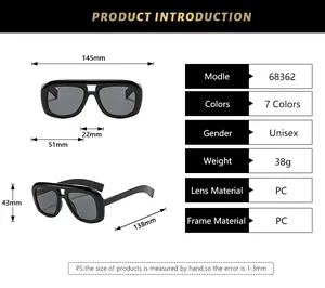 Tableau détaillé des tailles pour lunettes de soleil vintage avec mesures de monture