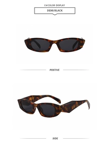 Detail of vintage cat-eye sunglasses with tortoise shell frame and wide geometric temples