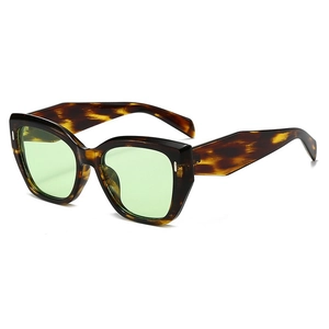 Retro Cat Eye Sunglasses UV400 Protection PC Frame Vintage Fashion Large Square Eyewear Outdoor Travel For Women Men