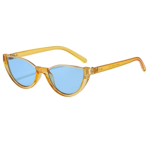 Lunettes De Soleil Yeux De Chat Vintage Pour Femmes Protection UV400 Petit Cadre Matériau PC Garniture Métallique