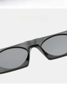 Detail of high-quality glossy black sunglasses frame with super elastic and lightweight material
