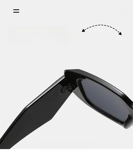 Detail of durable metal hinge on black thick-frame sunglasses for smooth folding