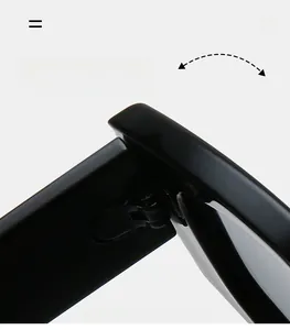 Macro shot of durable reinforced hinge structure on black acetate sunglasses frame