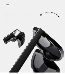 Detailed close-up of a durable square frame sunglasses hinge for smooth folding