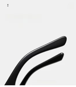 Detail of curved mirror legs on retro square sunglasses for ergonomic comfort wear