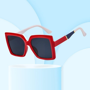 Oversized Square Sunglasses For Women Men PC Frame UV400 Protection Gradient Lens Fashion Colorful Contrast Temples Retro