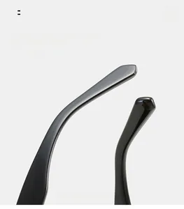 Macro detail of curved black sunglasses arms designed for ergonomic comfort and fit