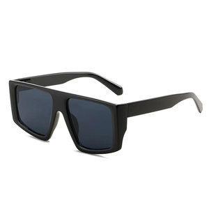Classic oversized square sunglasses with thick black frames and dark lenses in vintage style