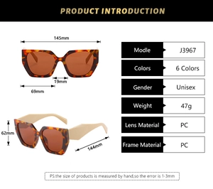 Detailed view of oversized tortoiseshell PC sunglasses with 145mm width and 62mm height