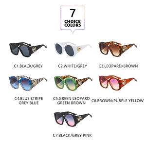 Collection de lunettes de soleil oversize polygone en sept couleurs avec logos