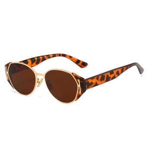 Fashion Oversized Polygon Sunglasses UV400 Protection Metal PC Frame Retro Trendy Eyewear For Outdoor Travel Women Men