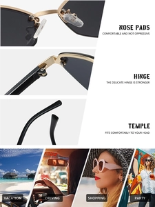 Detail view of adjustable nose pads and reinforced hinges on vintage rhombus sunglasses