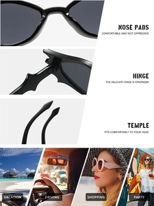 Detailansicht der Fledermaus-Sonnenbrille mit Nasenpads und verstärkten Scharnieren