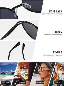 Détails macro de lunettes de soleil rondes rétro montrant les plaquettes et charnières
