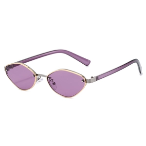 Fashion Polygon Sunglasses Retro Diamond Shape Metal PC UV400 Protection Eyewear For Outdoor Party Traveling Unisex